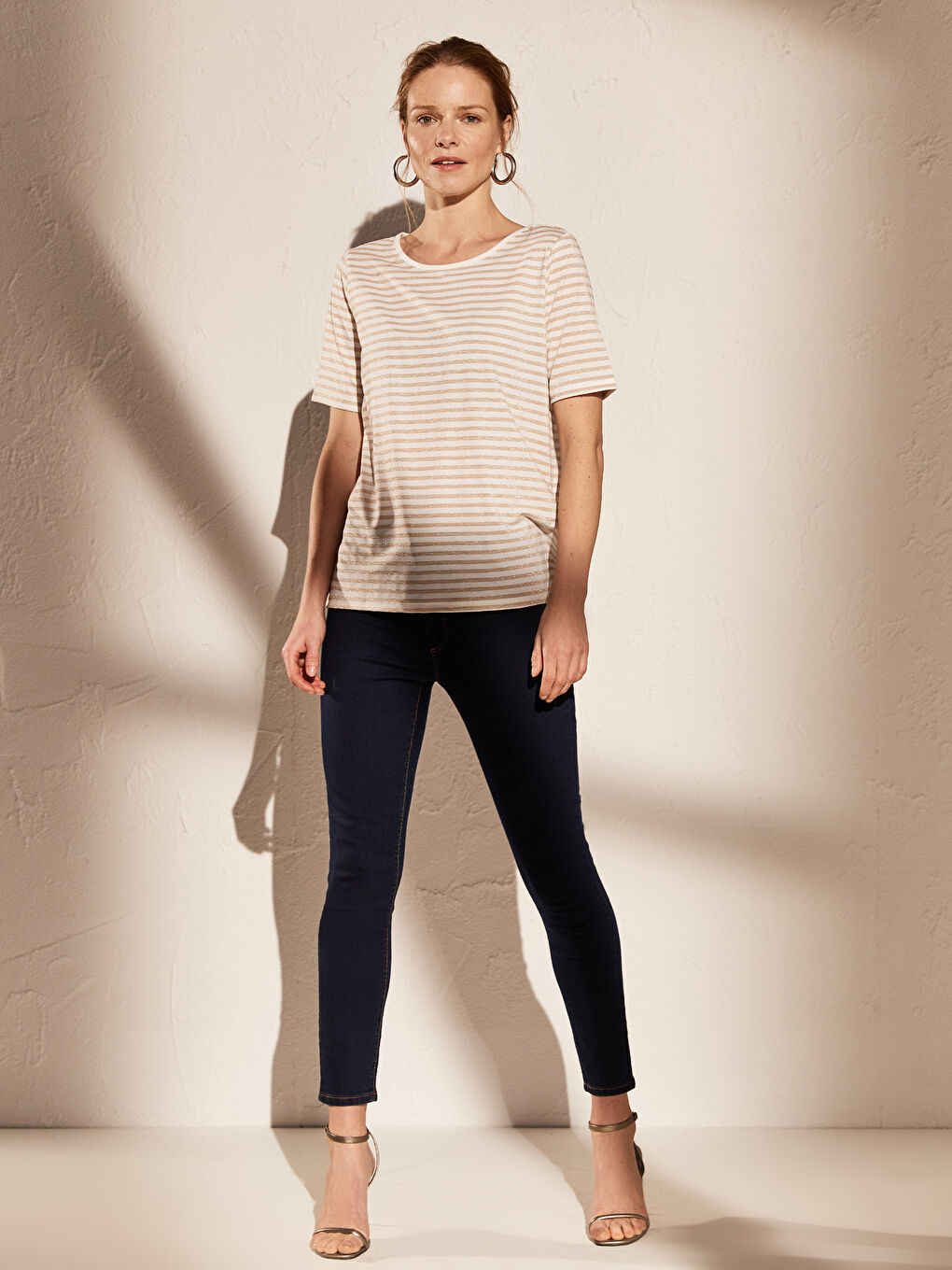 Fleksibilne Prugaste Majice Kratkih Rukava-1