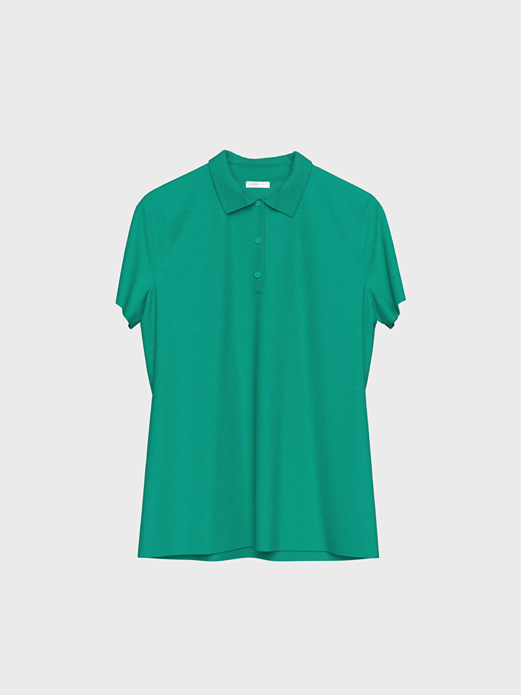 Polo Neck Straight Short Sleeve Cotton Women's T-Shirt