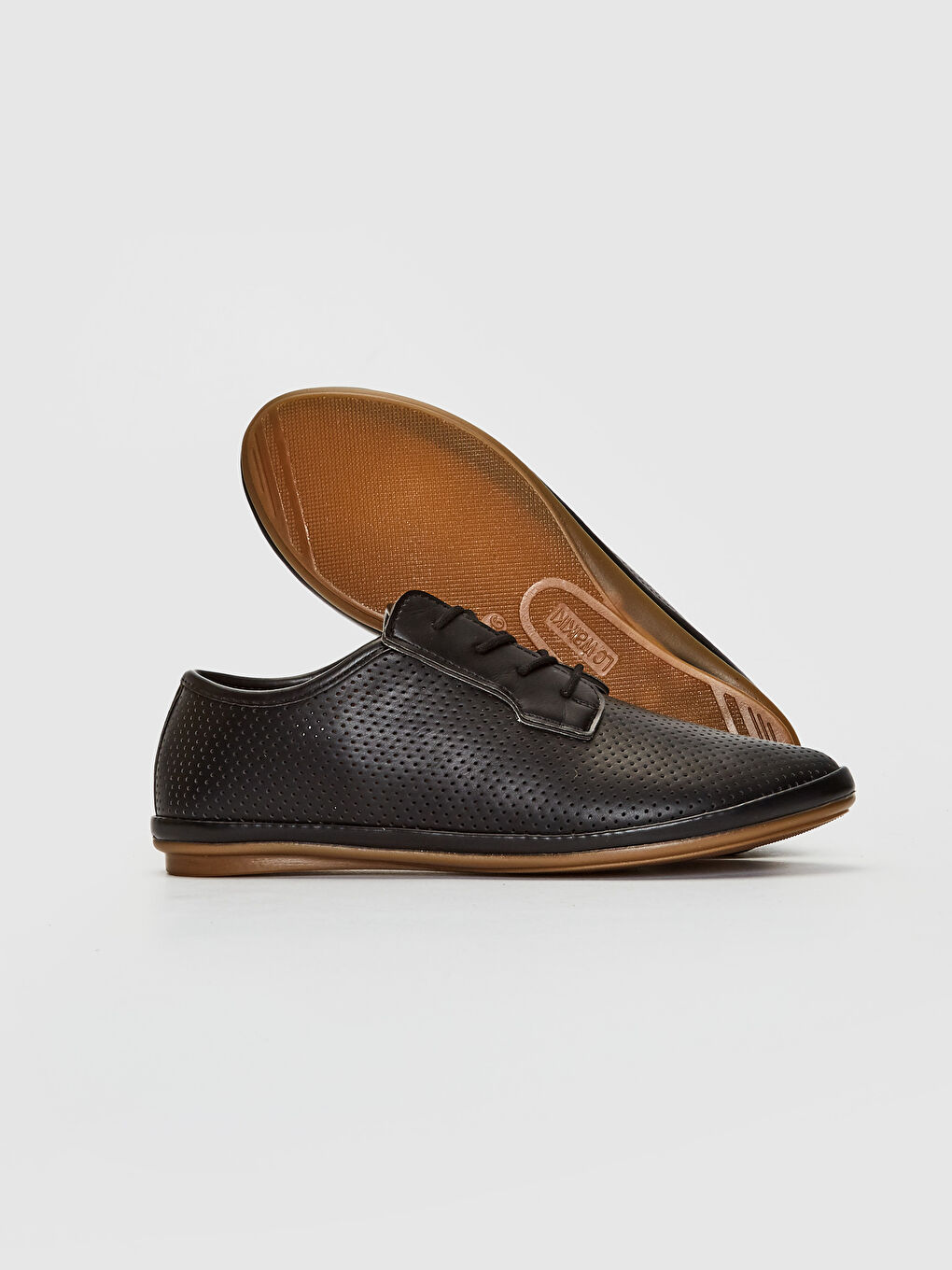 Siyah Bağcıklı Deri Görünümlü Kadın Klasik Ayakkabı-2