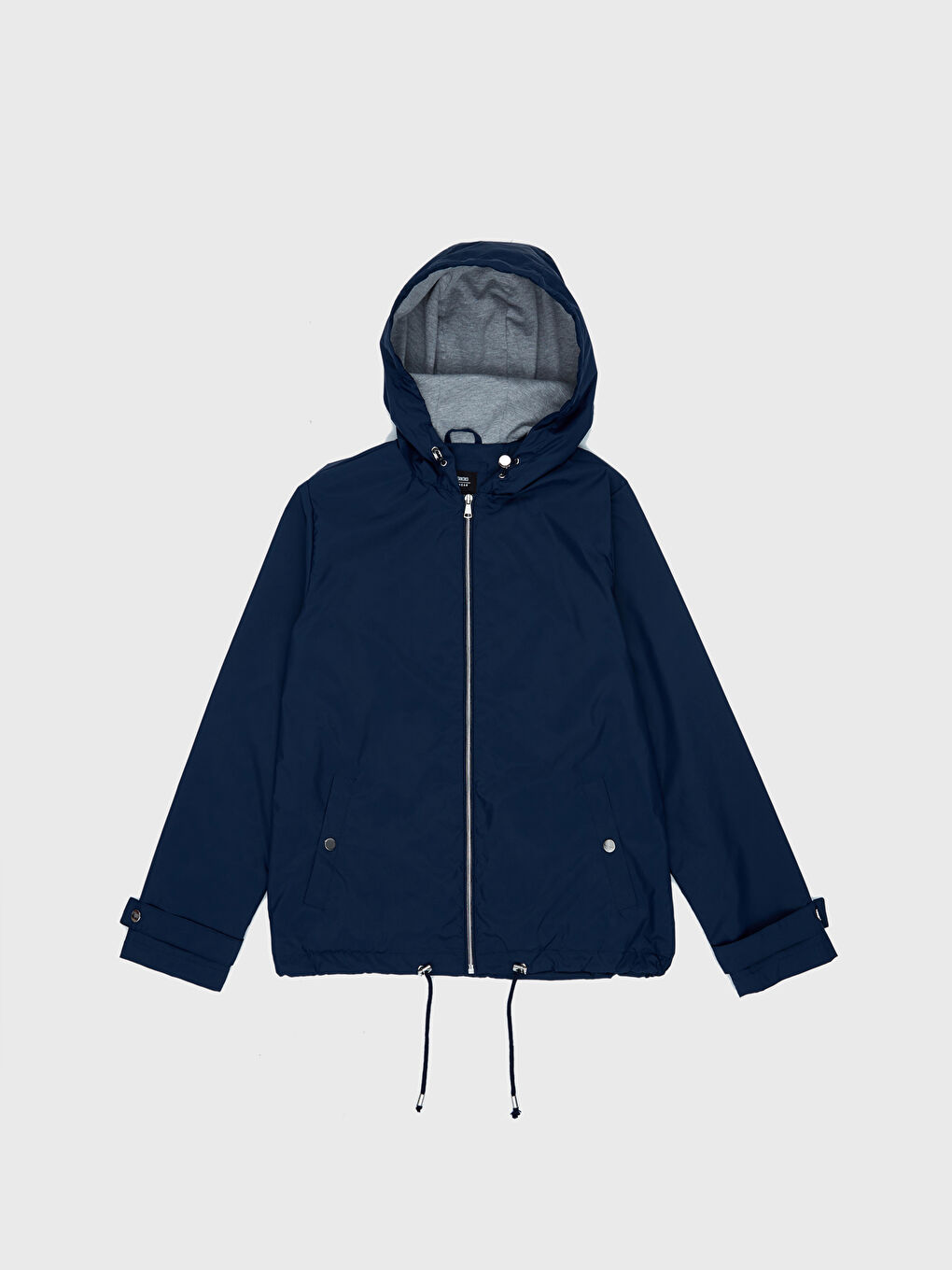 Lacivert Kapüşonlu İnce Yağmurluk-1