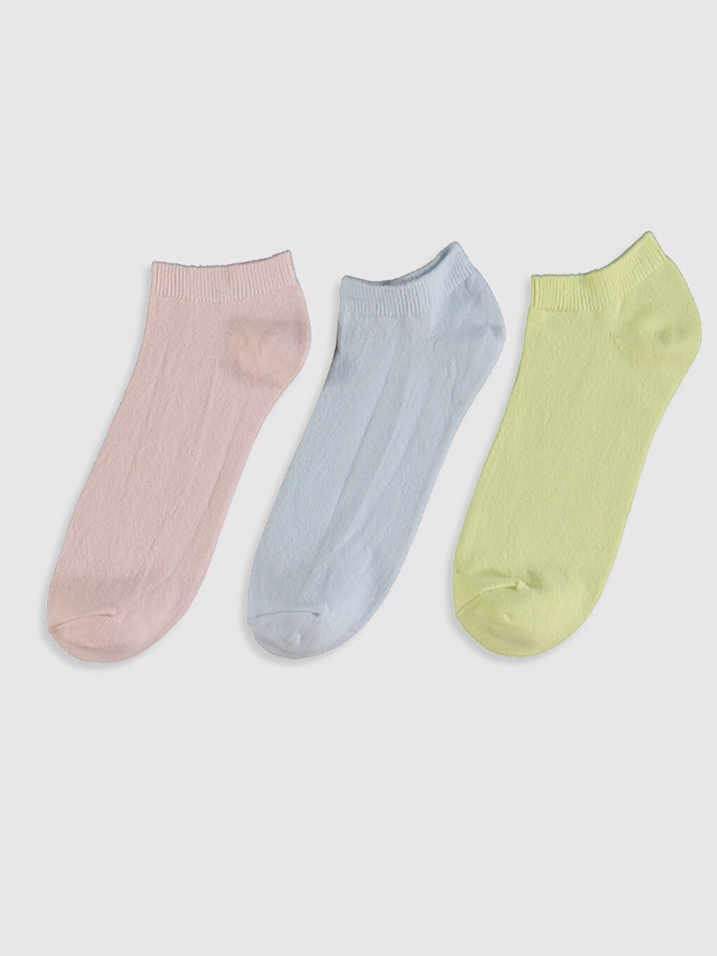 Pembe Kadın Patik Çorap 3'lü-1