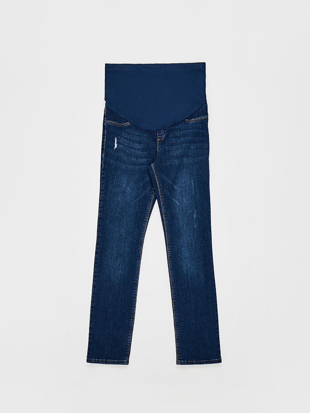 İndigo Standart Fit Hamile Jean Pantolon-2