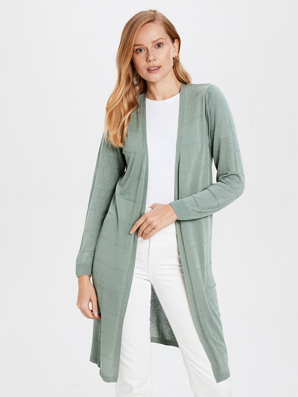 Cardigan Slim Droit à Manches Longues pour Femmes
