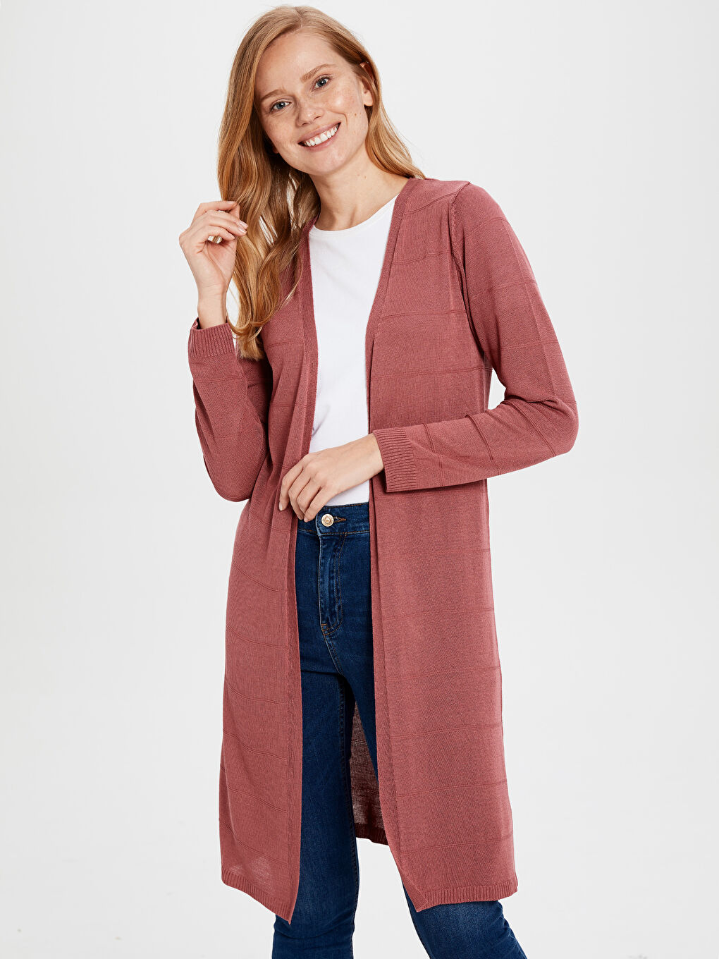 Кардиган-светр для жінок з довгим рукавом, вузький прямий-2