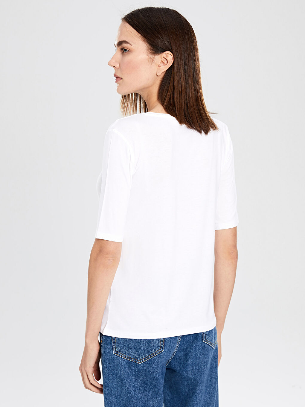 Viscose Short Sleeve V-Neck Shirts-3