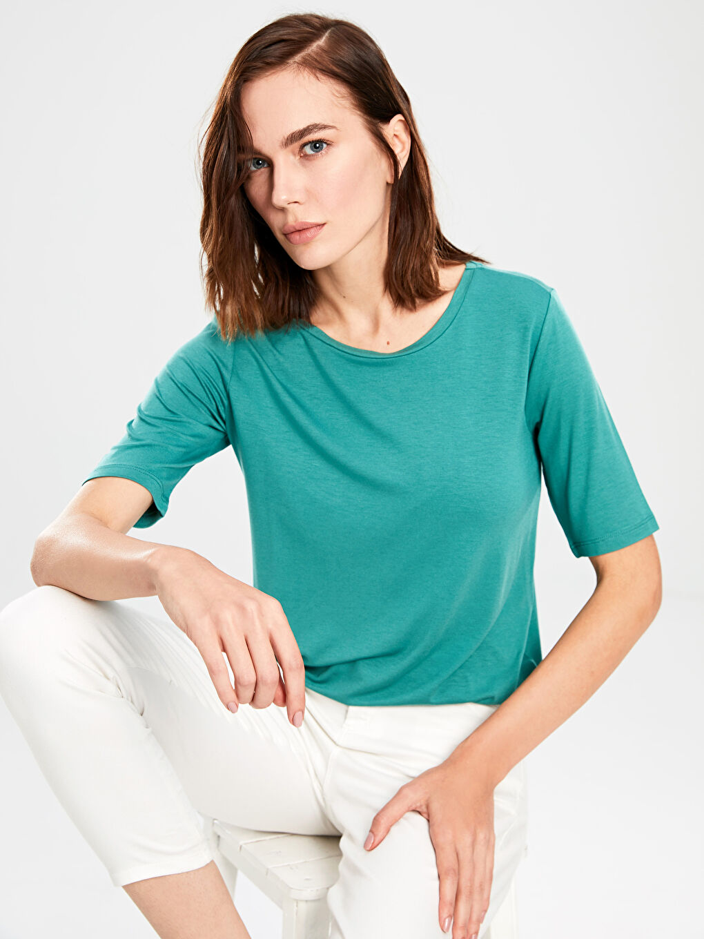 Woman GREEN T-Shirt-1