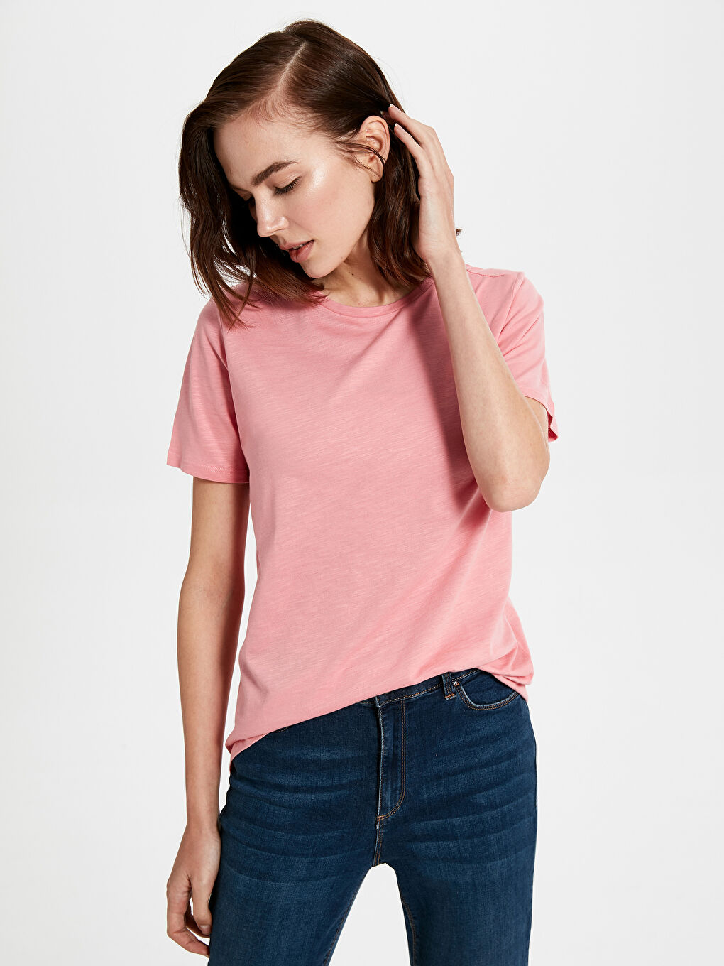 Plain Basic Cotton T-Shirt-1