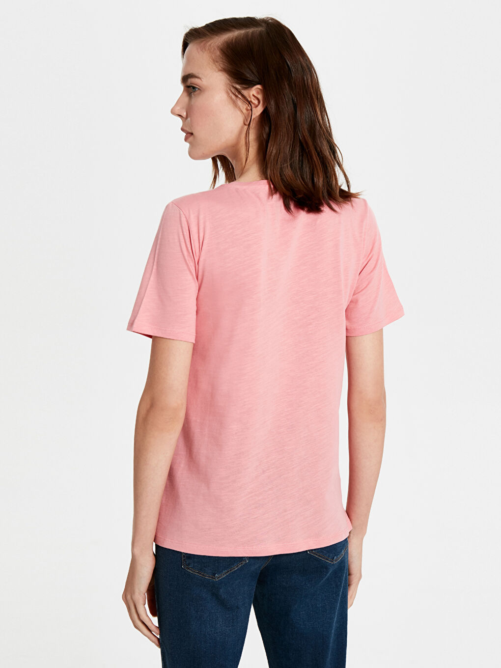 Plain Basic Cotton T-Shirt-2