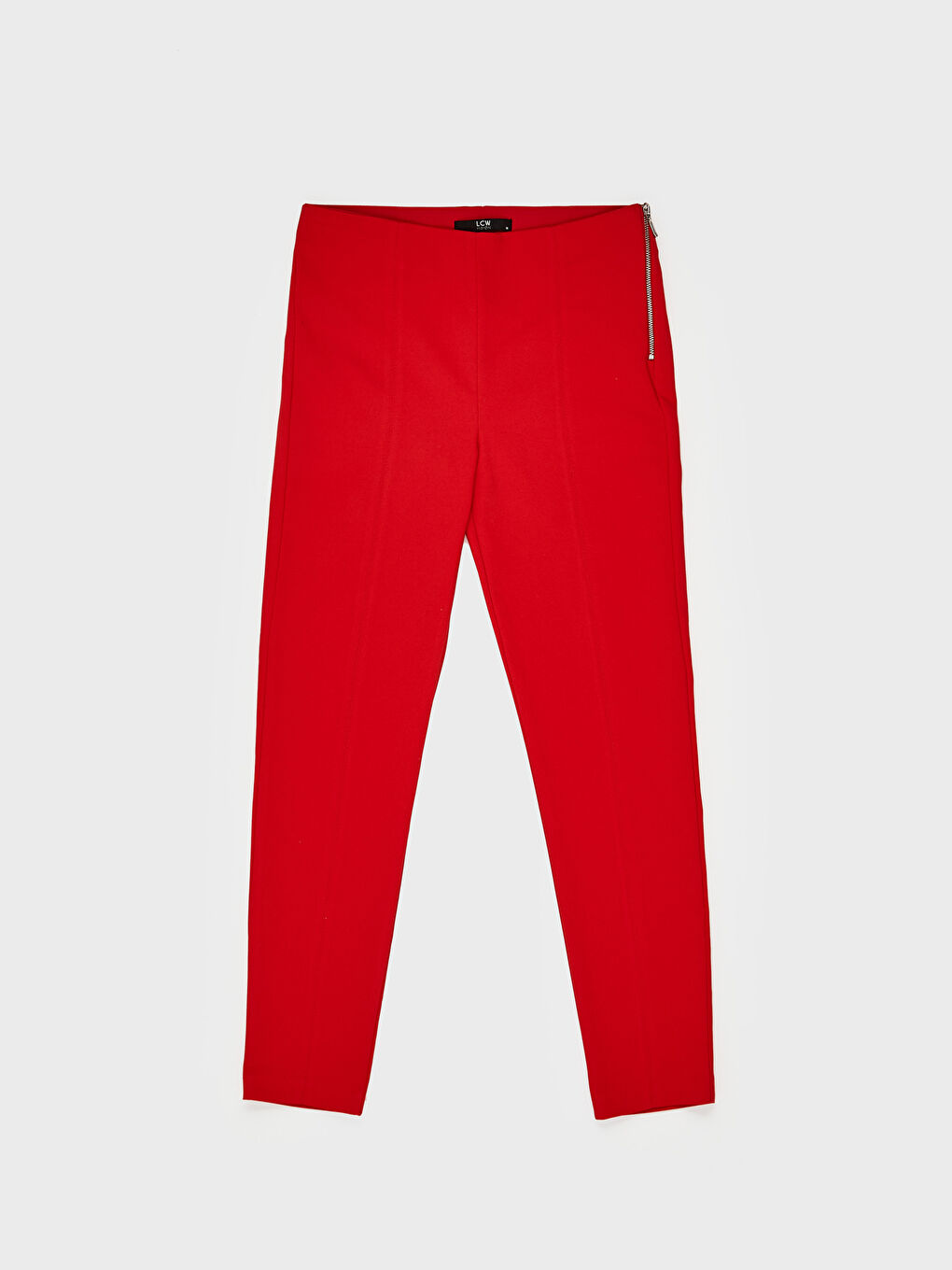 Kırmızı Ekstra Dar Fit Kadın Pantolon-1