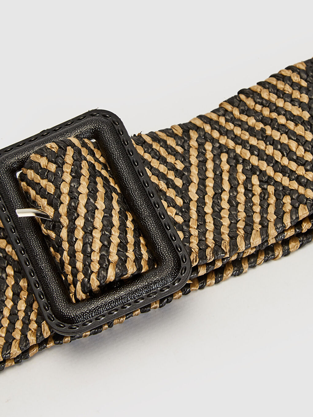 Kahverengi Desenli Hasır Kemer-1