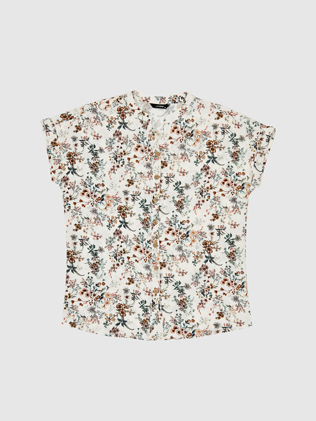 Chemise pour Femmes à Manches Courtes Froissée Coupe Régulière-1