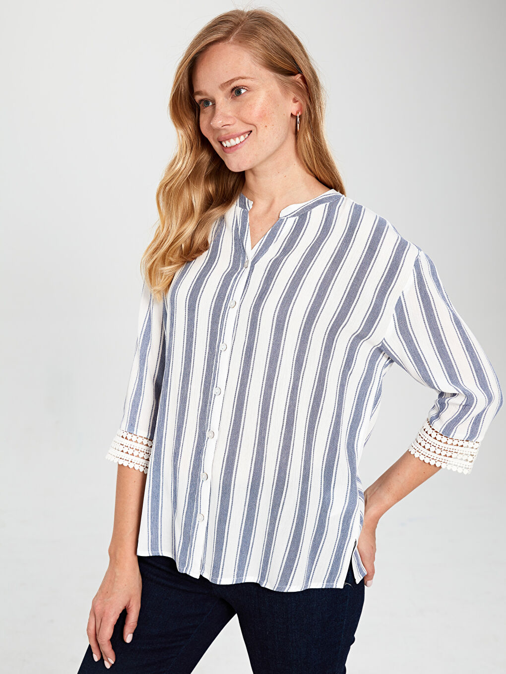 Звичайний крій сорочка з довгим рукавом зі зморшкою для жінок