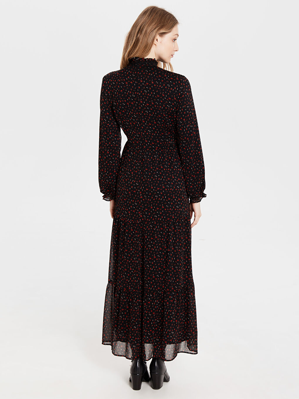 Floral Chiffon Maxi Dress-3