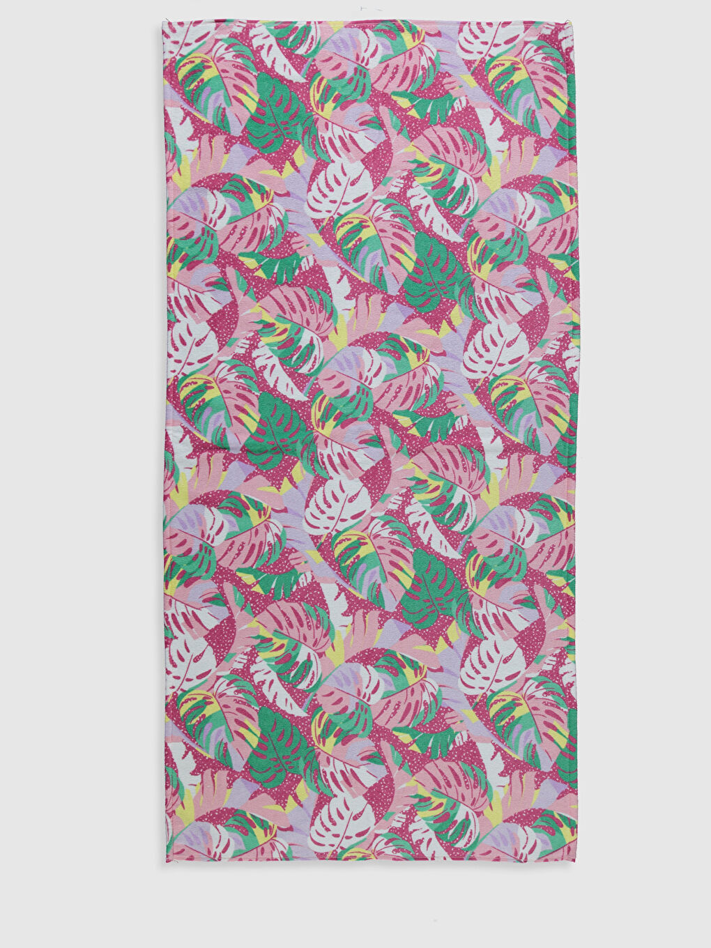 Pembe Baskılı Kadın Plaj Havlusu-1