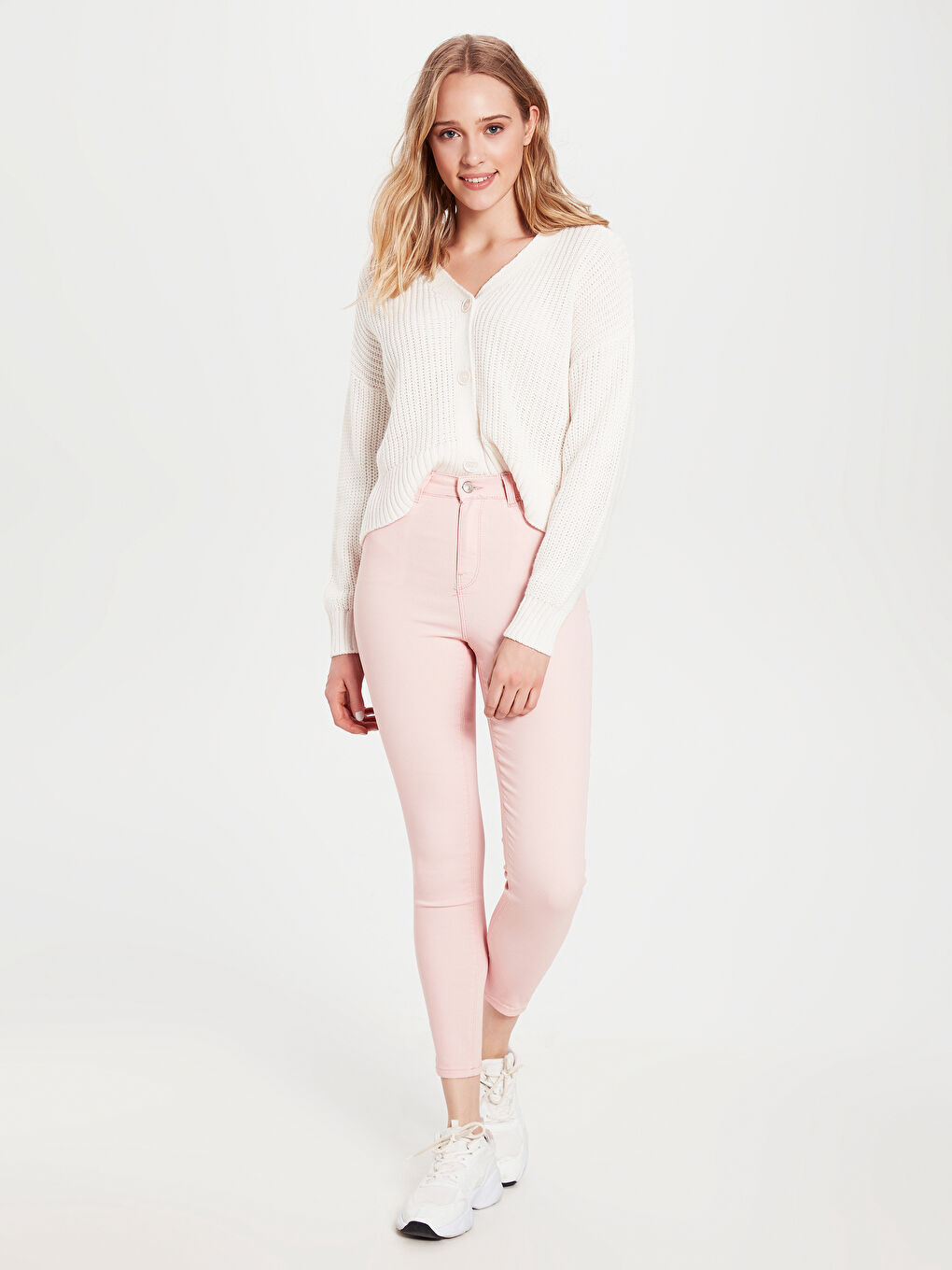 Pembe Jüpiter Süper Skinny Fit Kadın Jean Pantolon-2