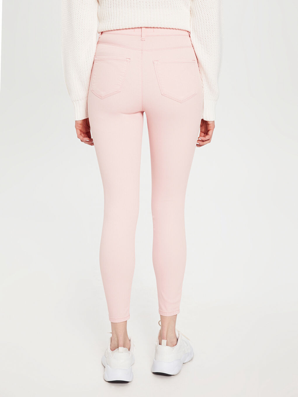 Pembe Jüpiter Süper Skinny Fit Kadın Jean Pantolon-3