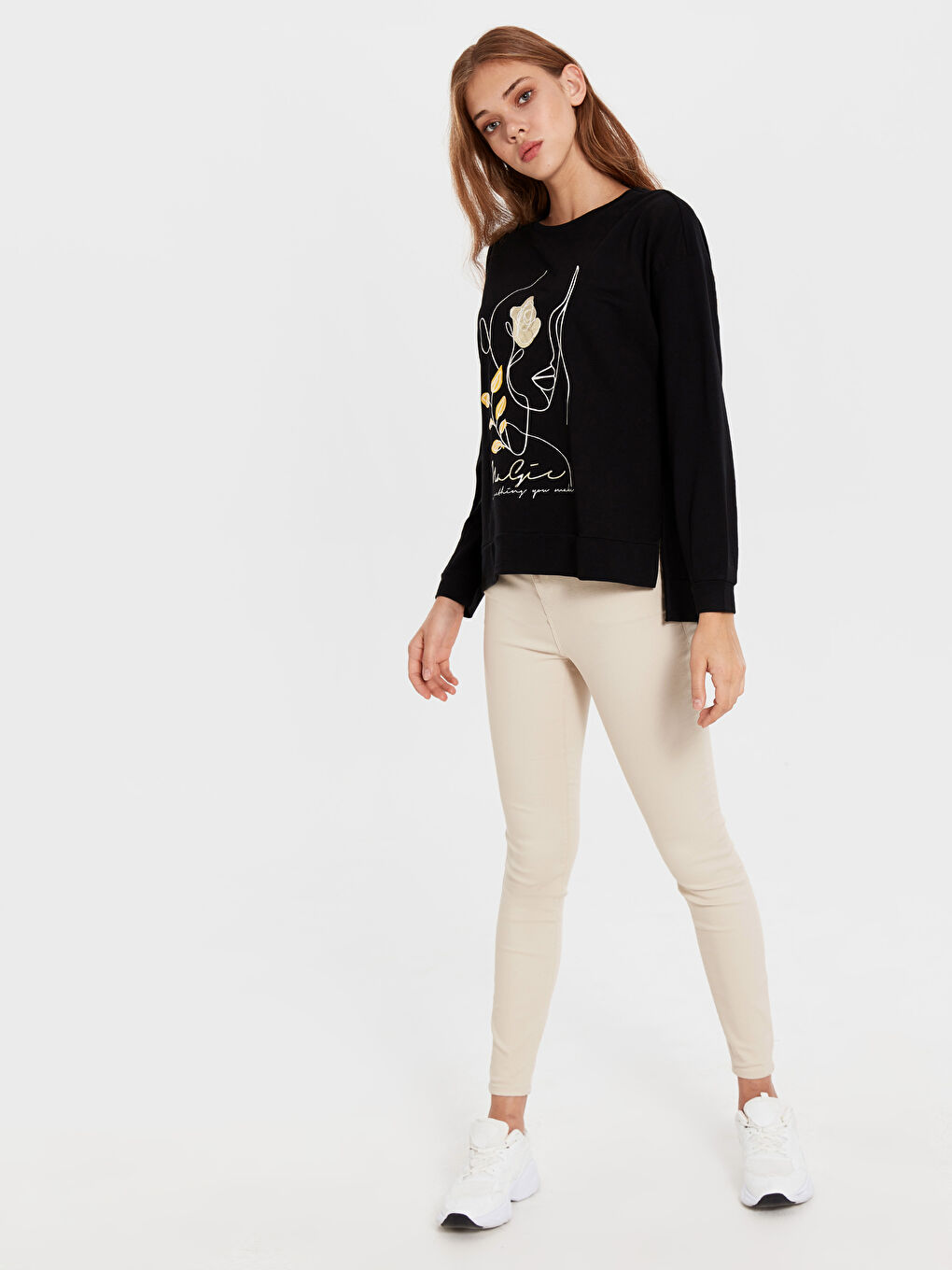 Bej Yüksek Bel Jüpiter Süper Skinny Fit Kadın Jean Pantolon