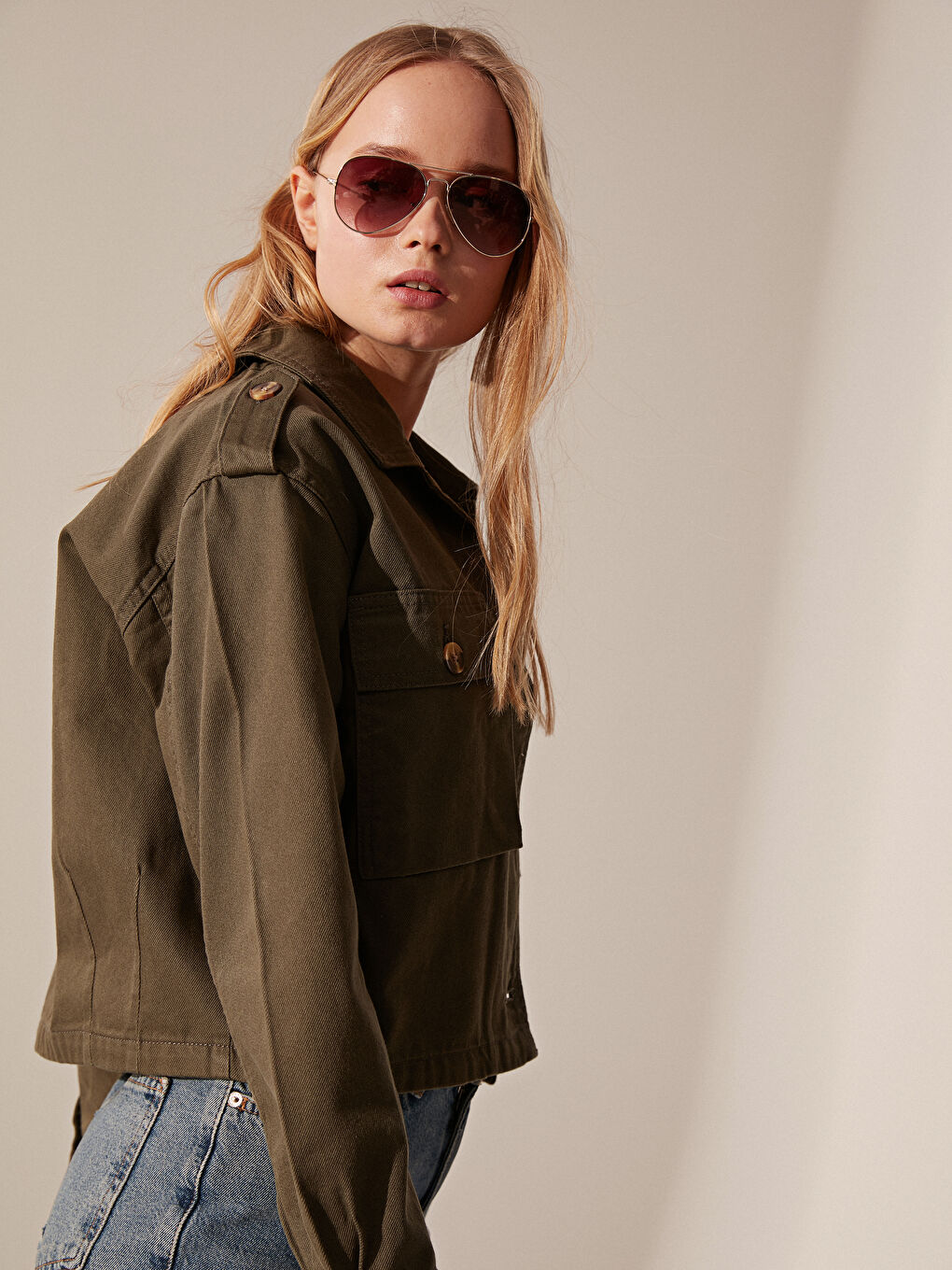 LCW Vision Veste en Jean à Manches Longues pour Femmes Coupe Standard -0S7373Z8-CTA