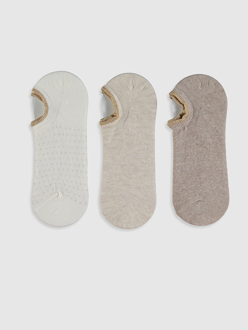 Ekru Patik Çorap-1