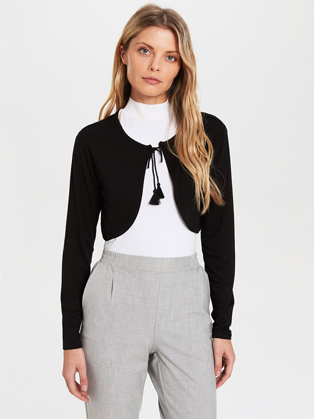 Woman BLACK Cardigan-1