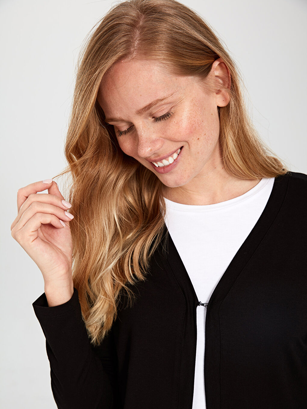 Cardigan Uni en Viscose-3