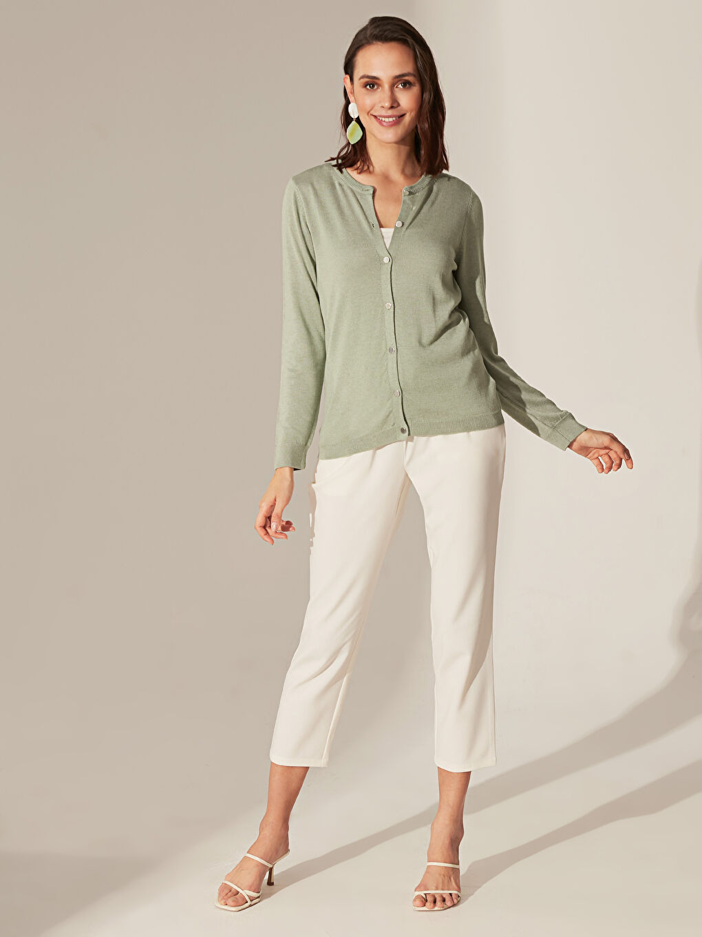 Woman GREEN Cardigan-1
