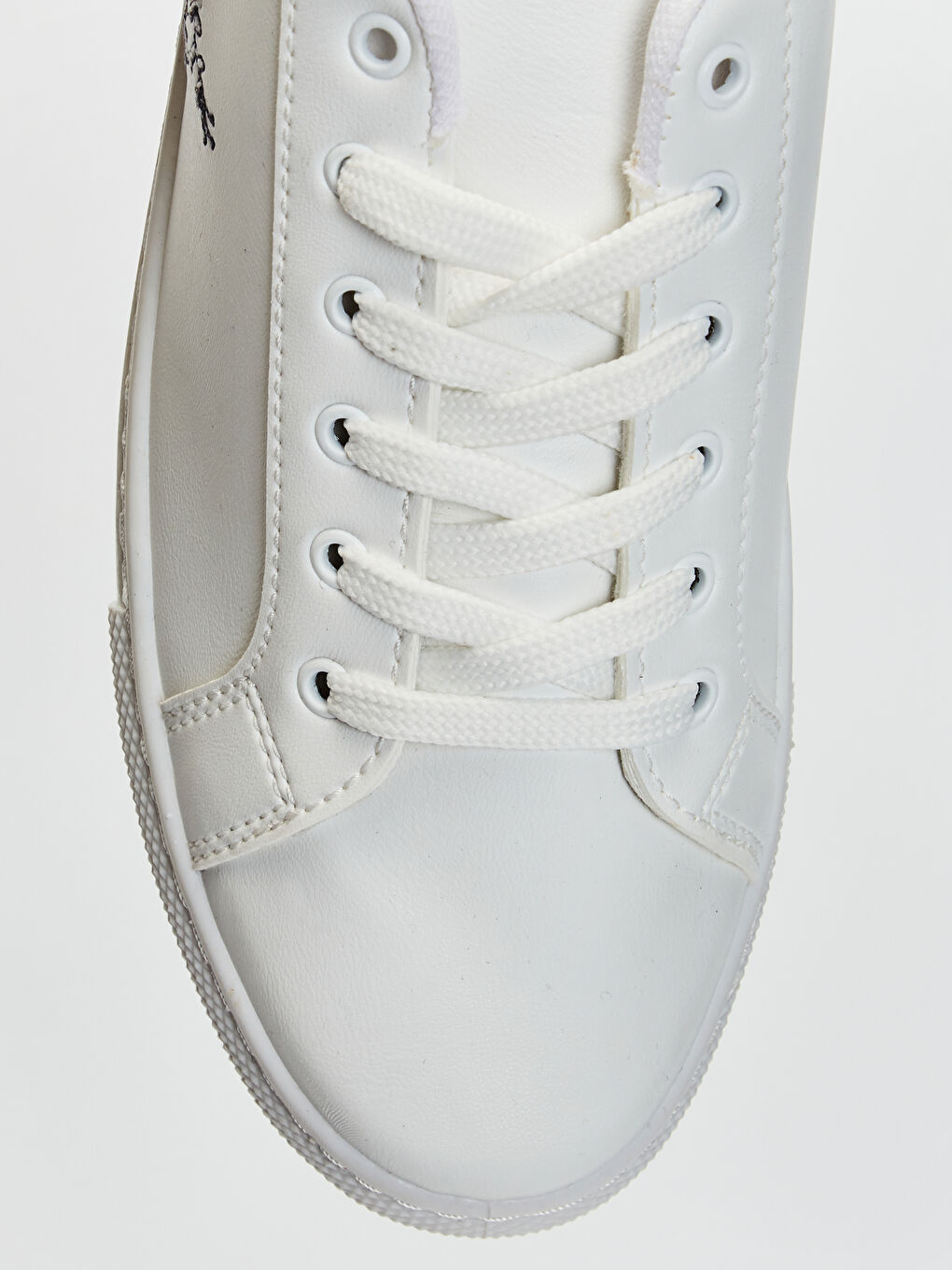 Beyaz Kadın Bağcıklı Sneaker Ayakkabı-4
