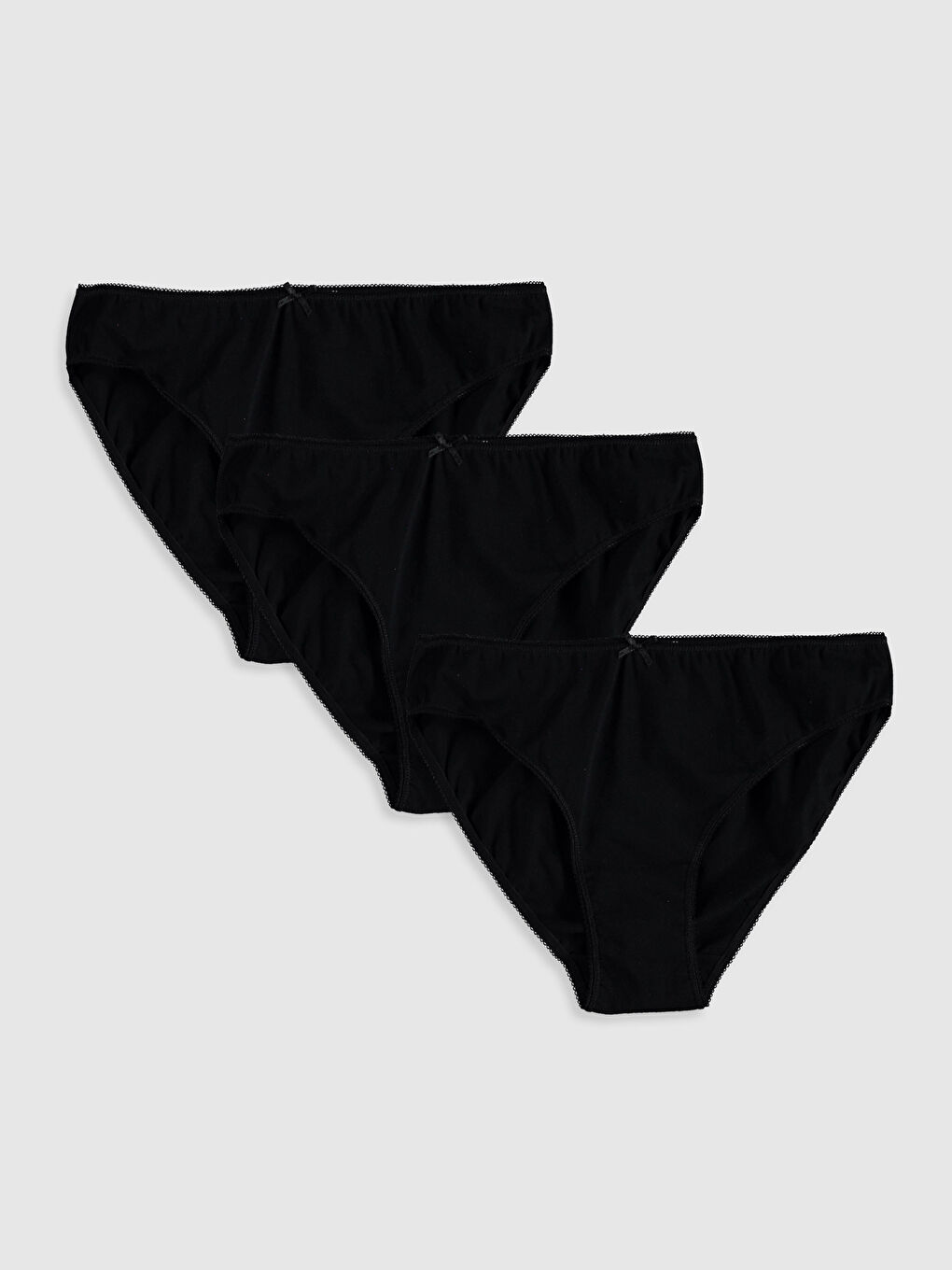 Siyah Pamuklu Klasik Külot 3'lü