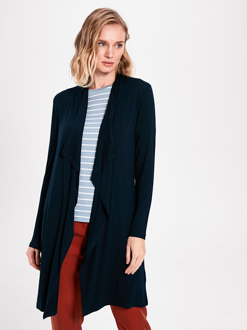 V-Neck Long Sleeve Women's Cardigan-2