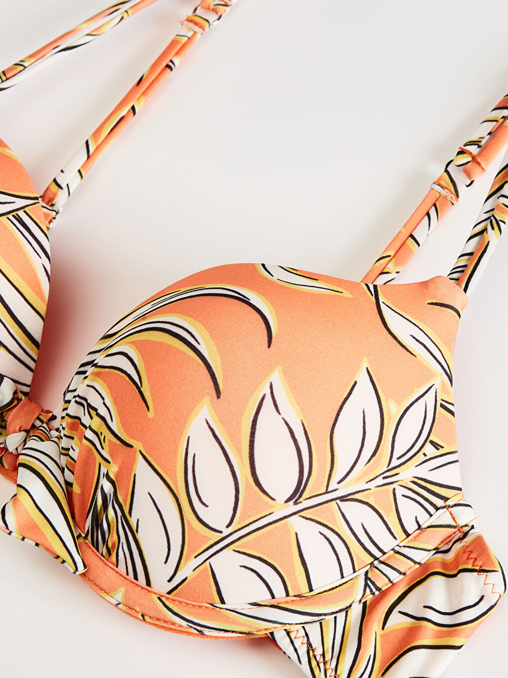 Turuncu Kadın Desenli Bikini Üst-1