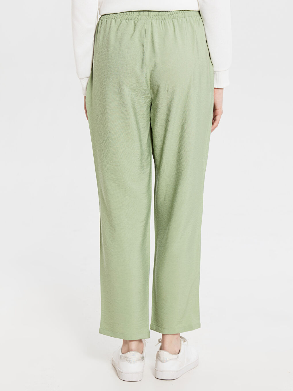 LCW Modest Elastic Waist Ankle Length Harem Trousers -0S8536Z8-CUV