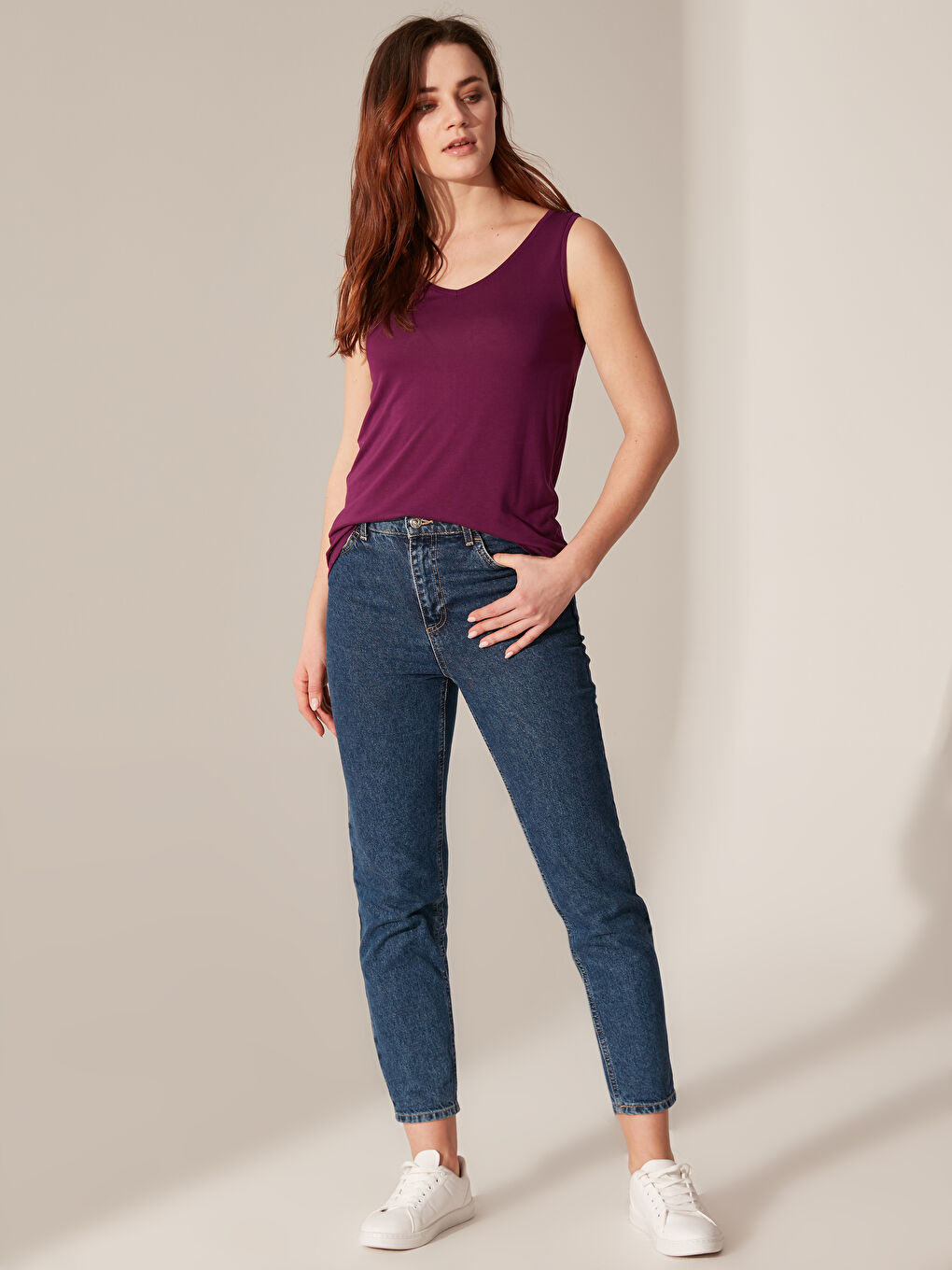 Mor Kolsuz Penye Kadın Atlet-2