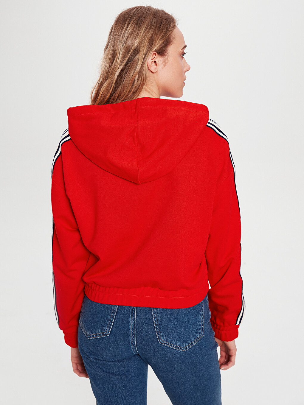 Hooded Long Sleeve Women's Sweatshirt-4