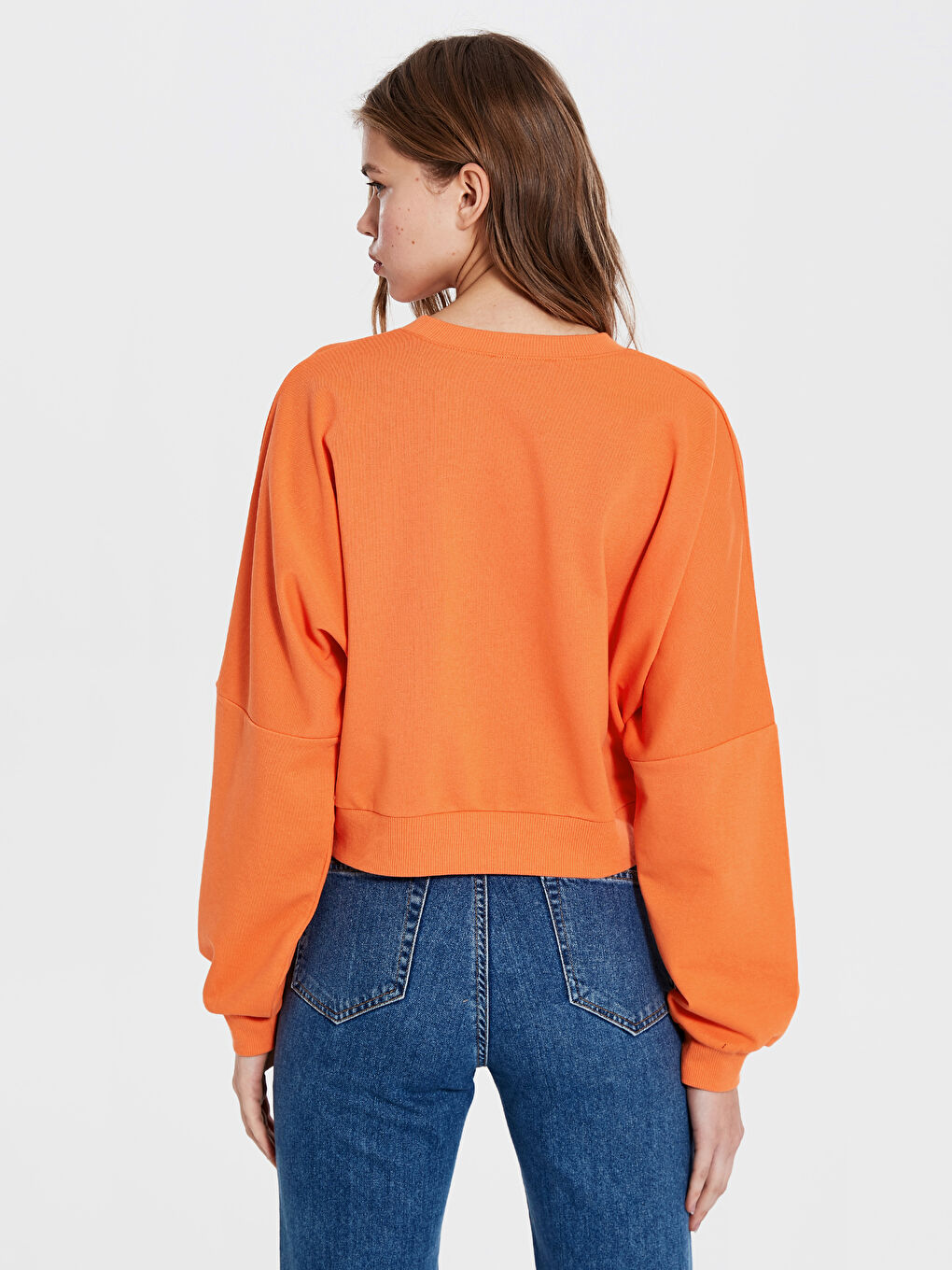 Crew Neck Long Sleeve Women's Sweatshirt-2