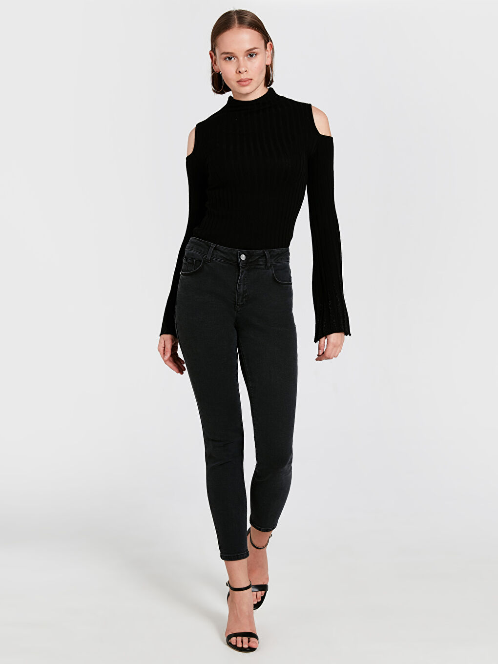 Gri Mercury Skinny Fit Kadın Jean Pantolon