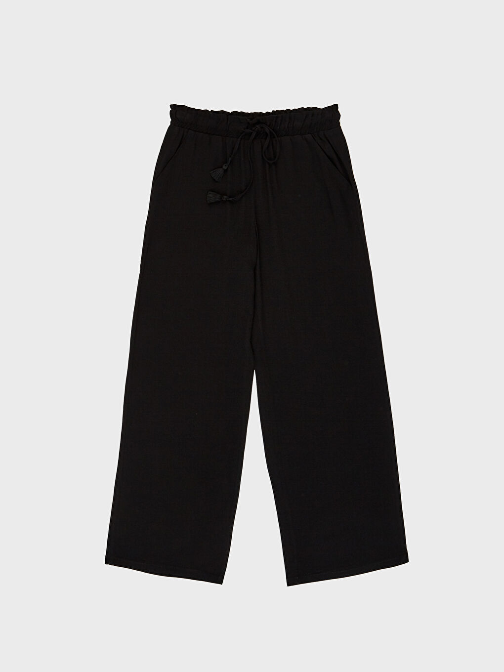 Elastic Waist Palazzo Pants-1