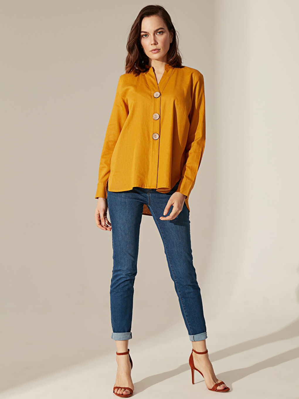 ŽUTA Košulja Žena-3