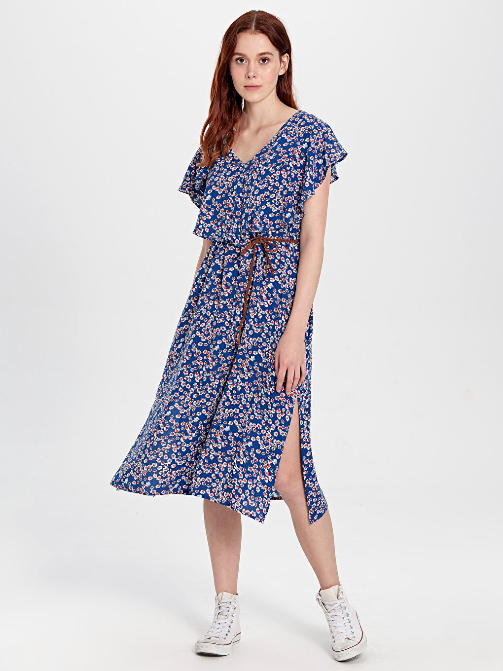 Standart Fit Kısa Kollu Kadın Elbise-1