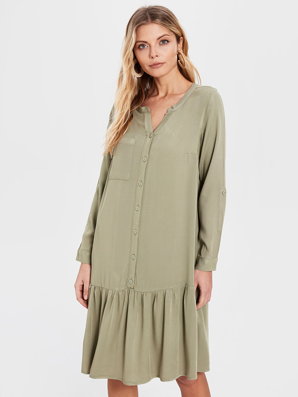 Женщины Хаки Платье