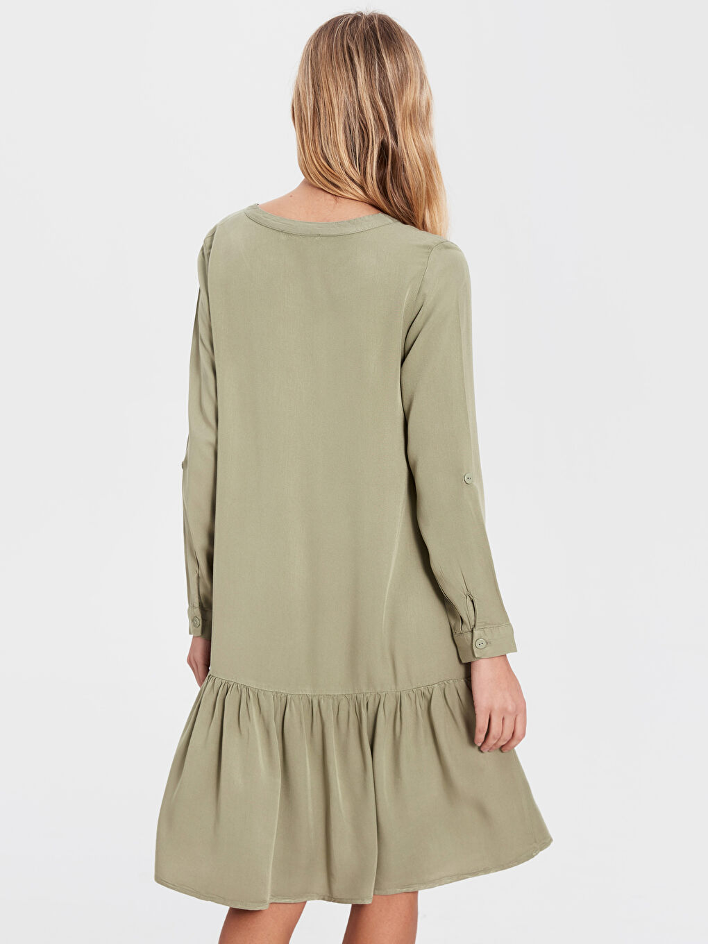 Женщины Хаки Платье-3