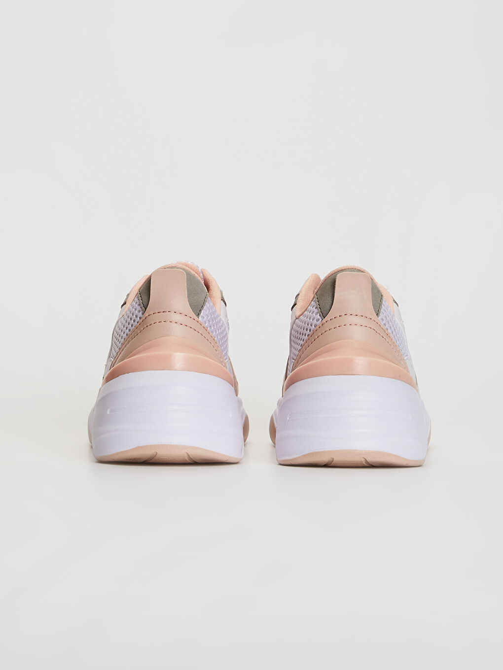 Beyaz Kadın Kalın Taban Günlük Spor Ayakkabı-3