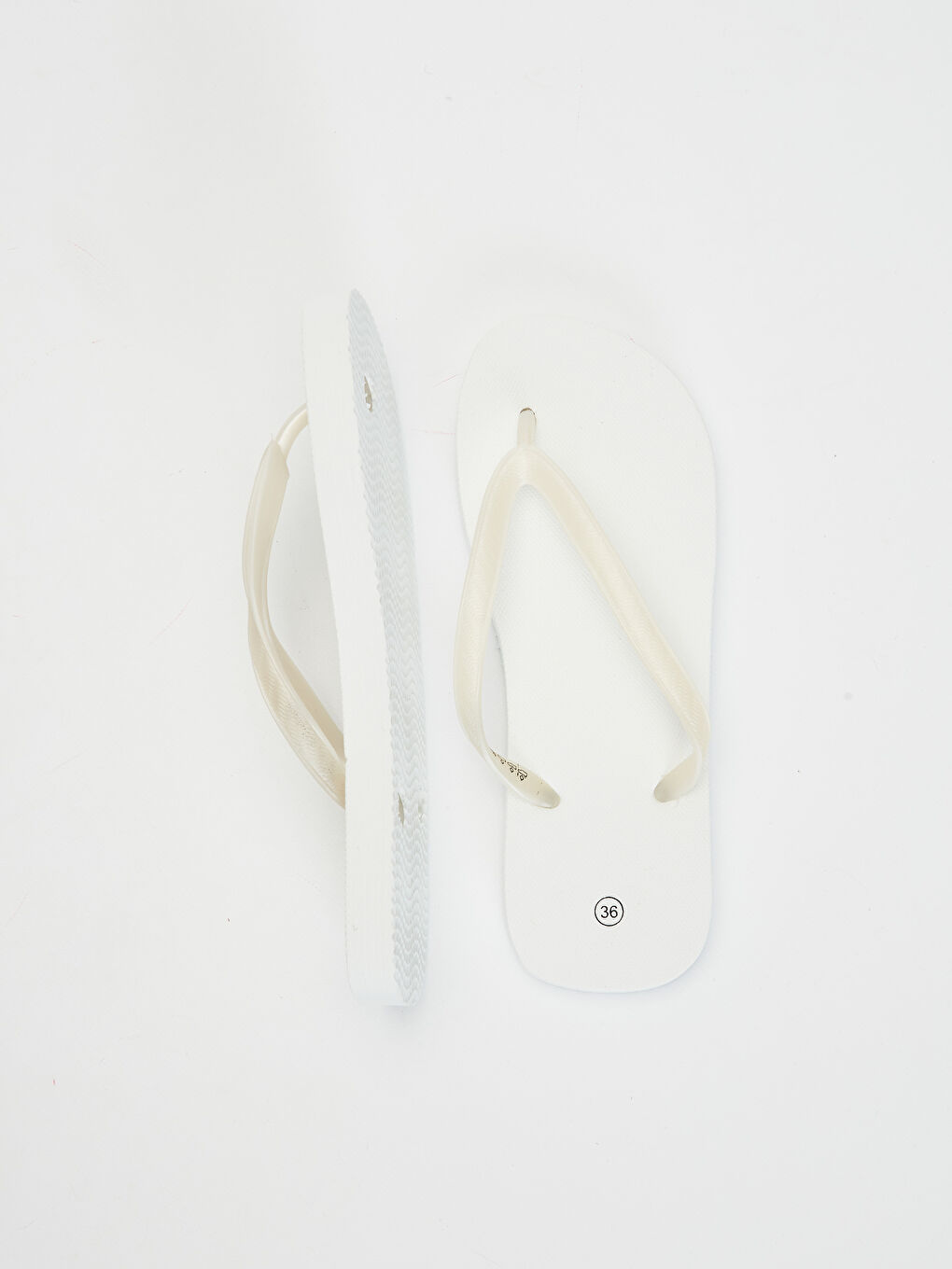Beyaz Kadın Parmak Arası Plaj Terliği-2