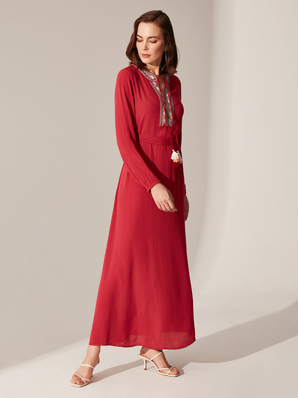 Robe ROUGE BORDEAUX Femme-2