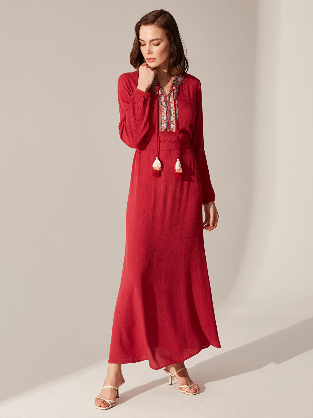 Robe ROUGE BORDEAUX Femme-3