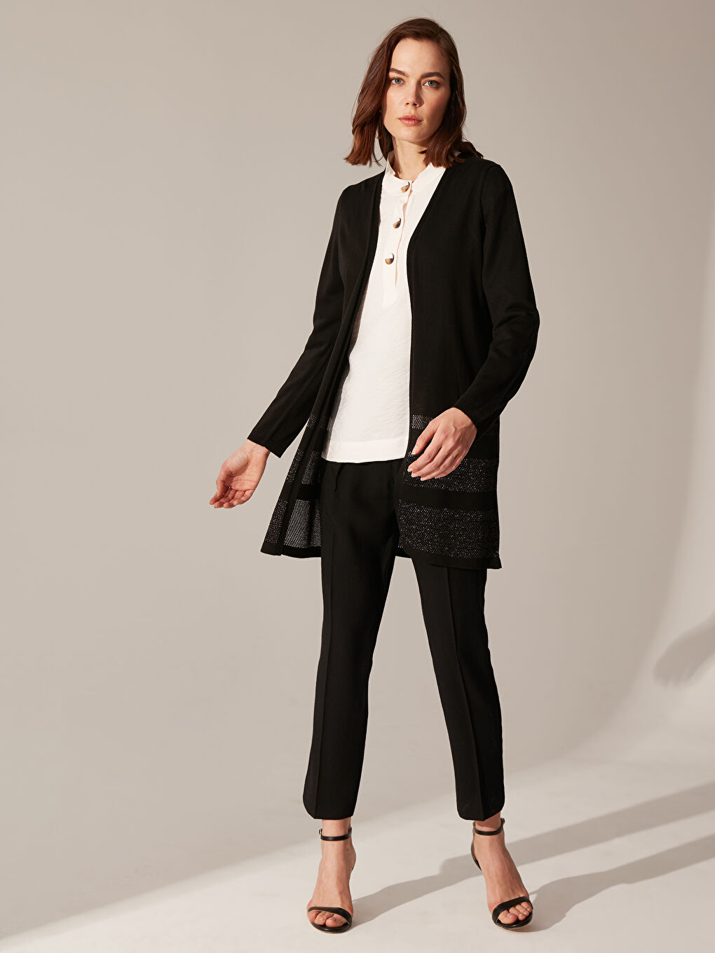LCWAIKIKI Classic Woman BLACK Cardigan -0SG299Z8-CVL