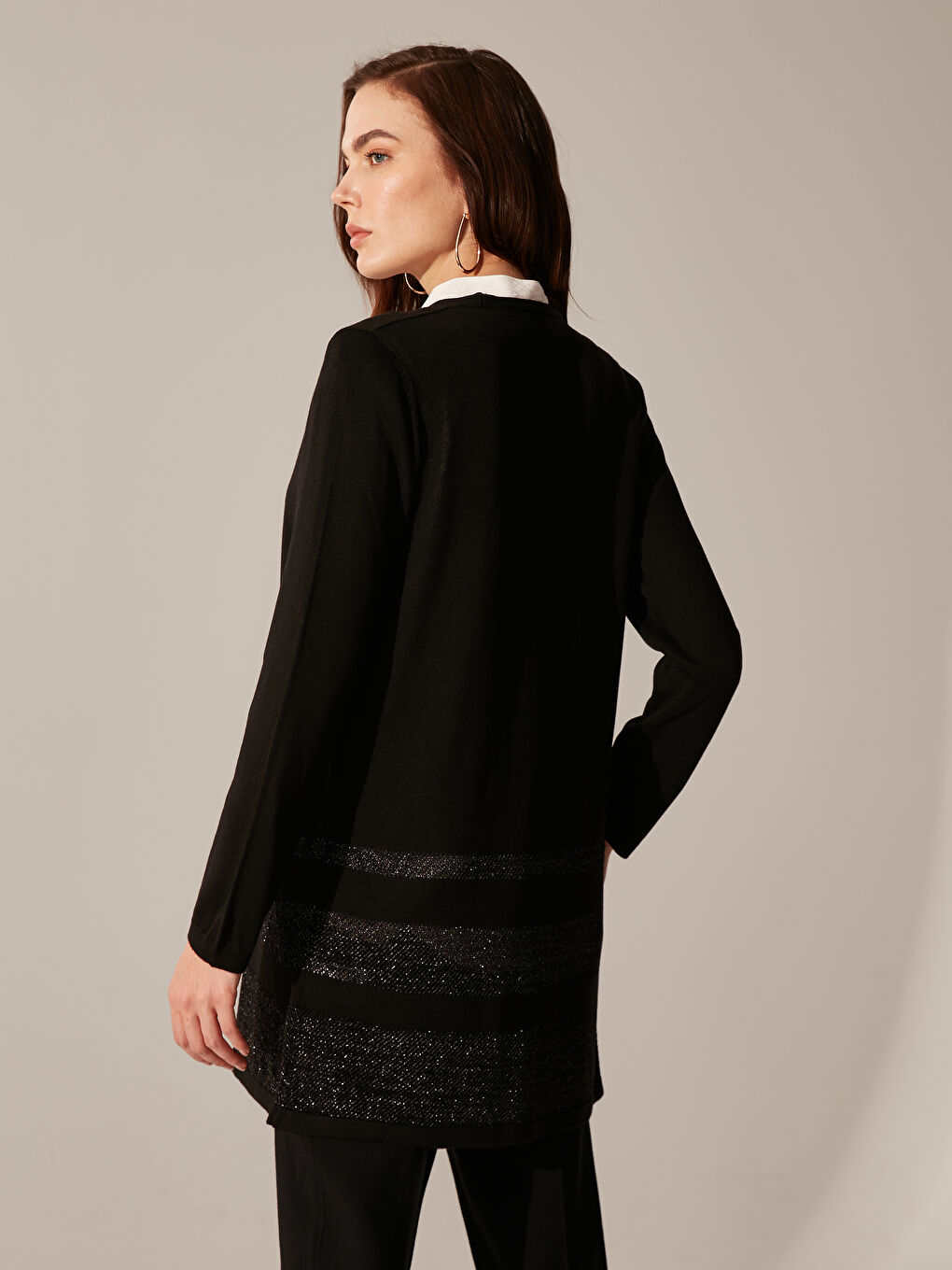 LCWAIKIKI Classic Woman BLACK Cardigan -0SG299Z8-CVL