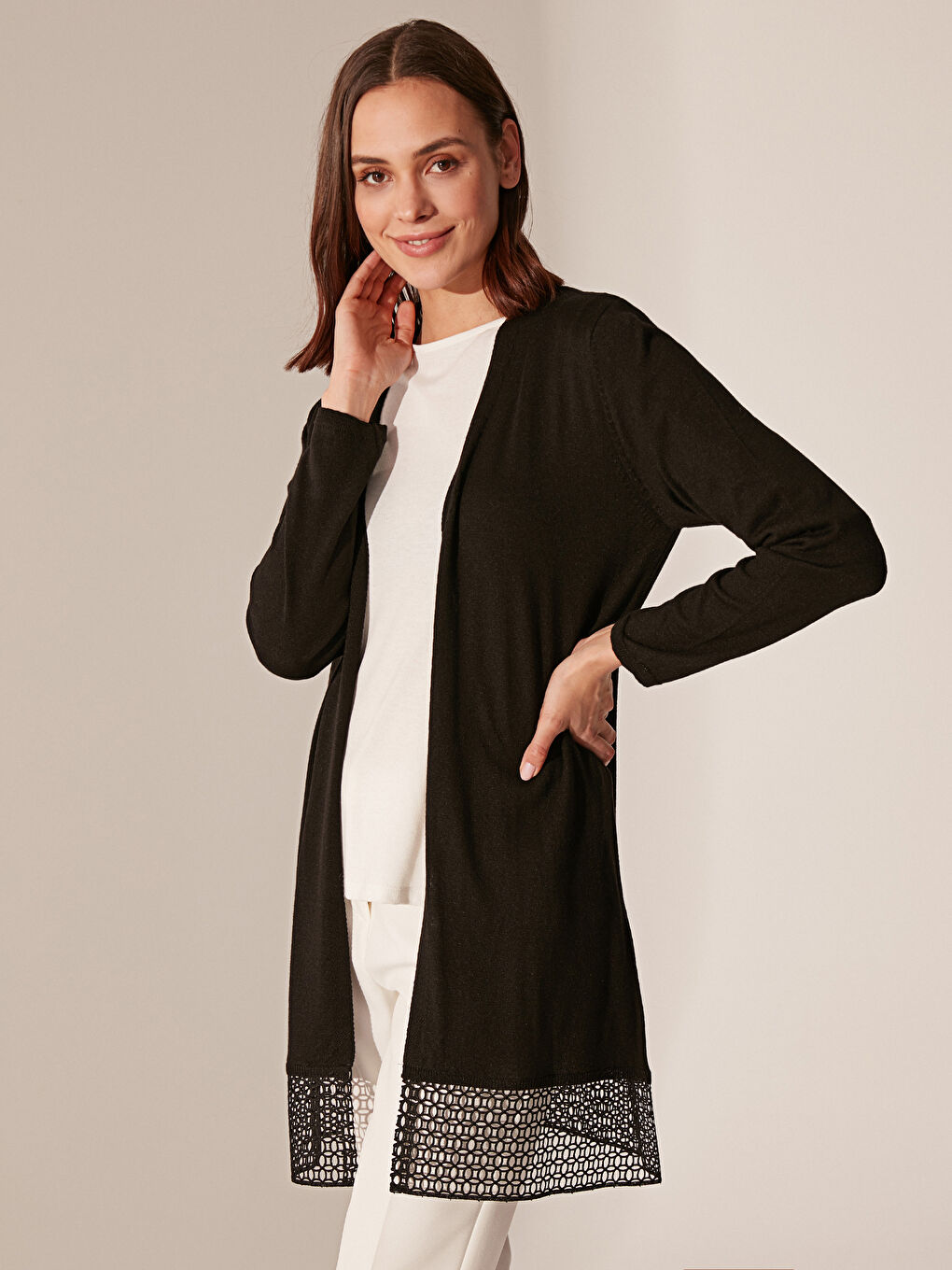 Cardigan à Manches Longues pour Femmes-2