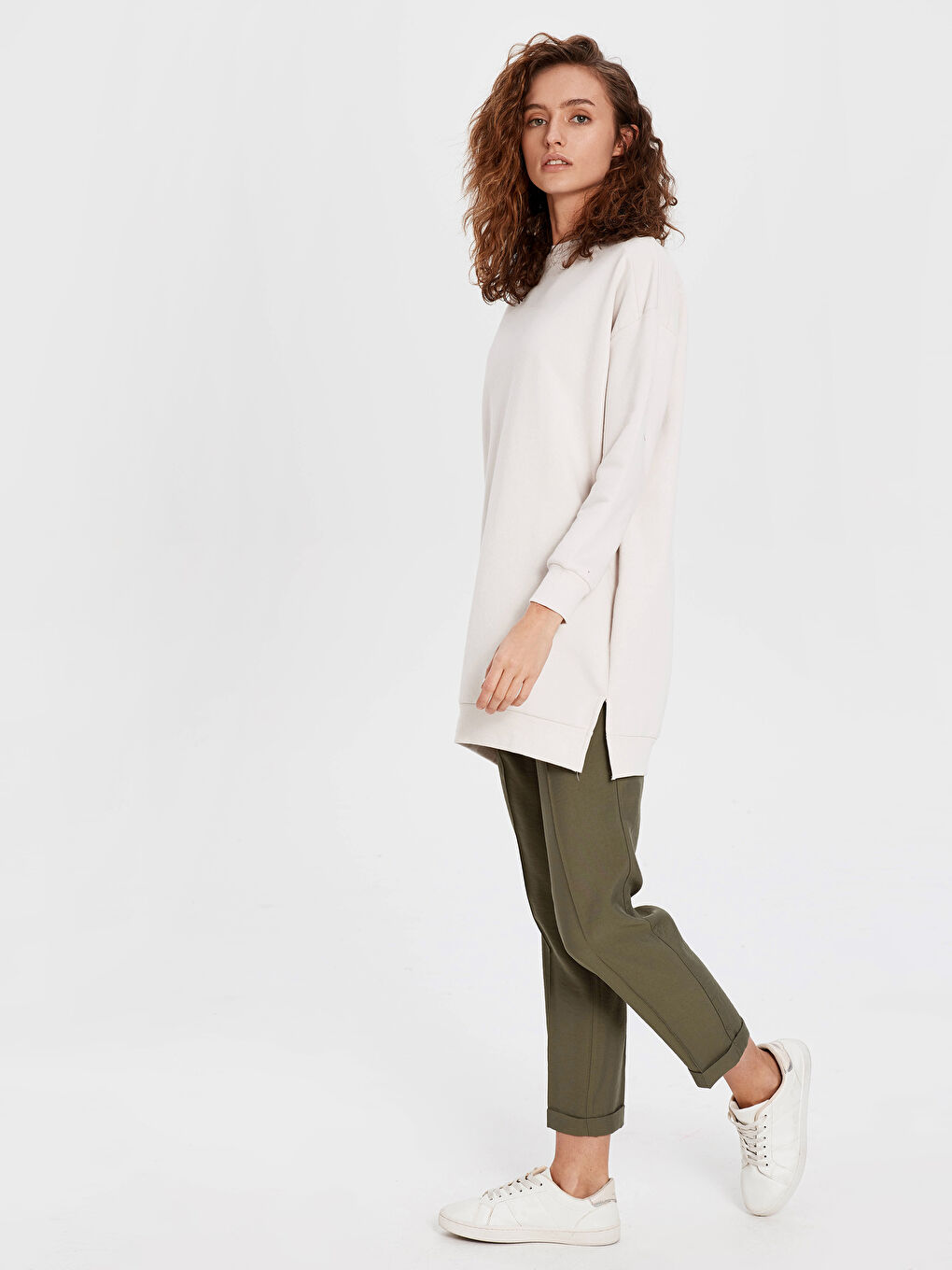 Textured Harem Pants Women-1