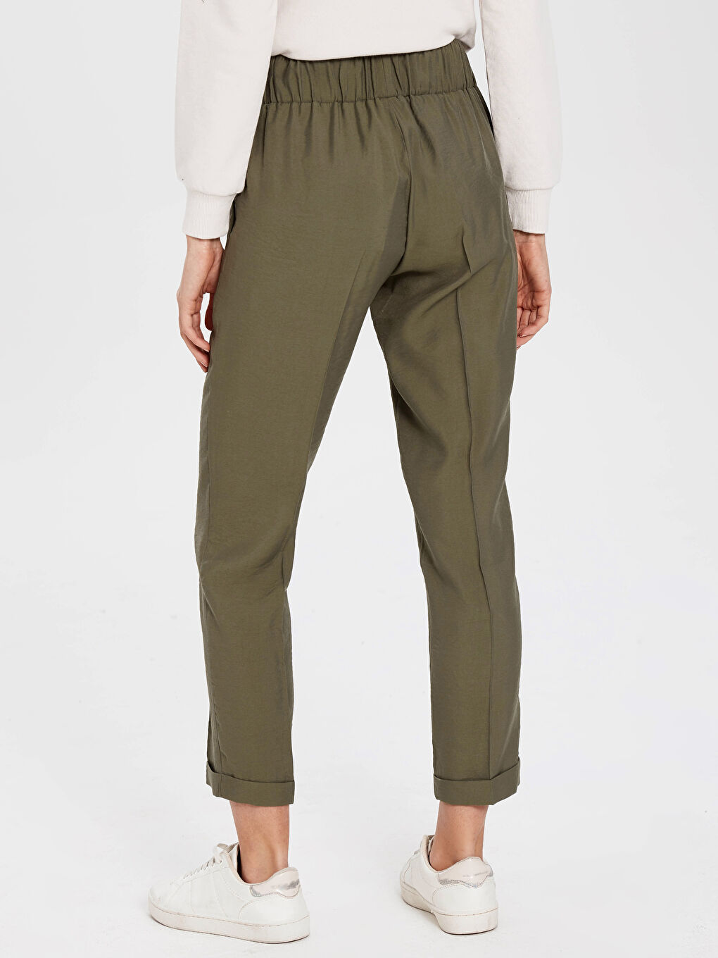 Textured Harem Pants Women-3