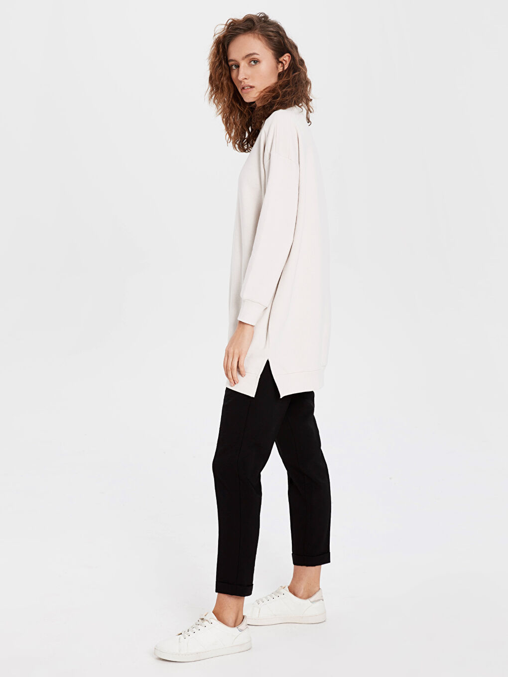 Siyah Dokulu Harem Kadın Pantolon